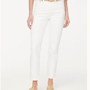 J. Crew Factory Women's Straight Leg White Jeans